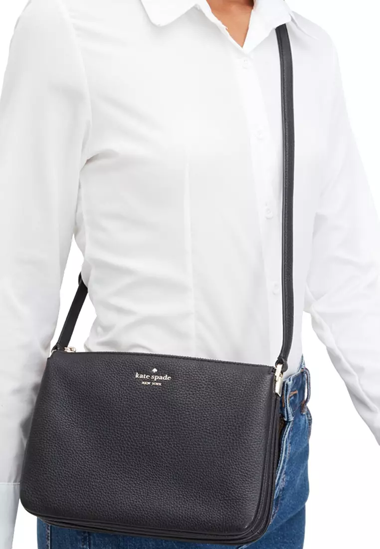 Buy Kate Spade Kate Spade Leila Triple Gusset Crossbody Bag in Black