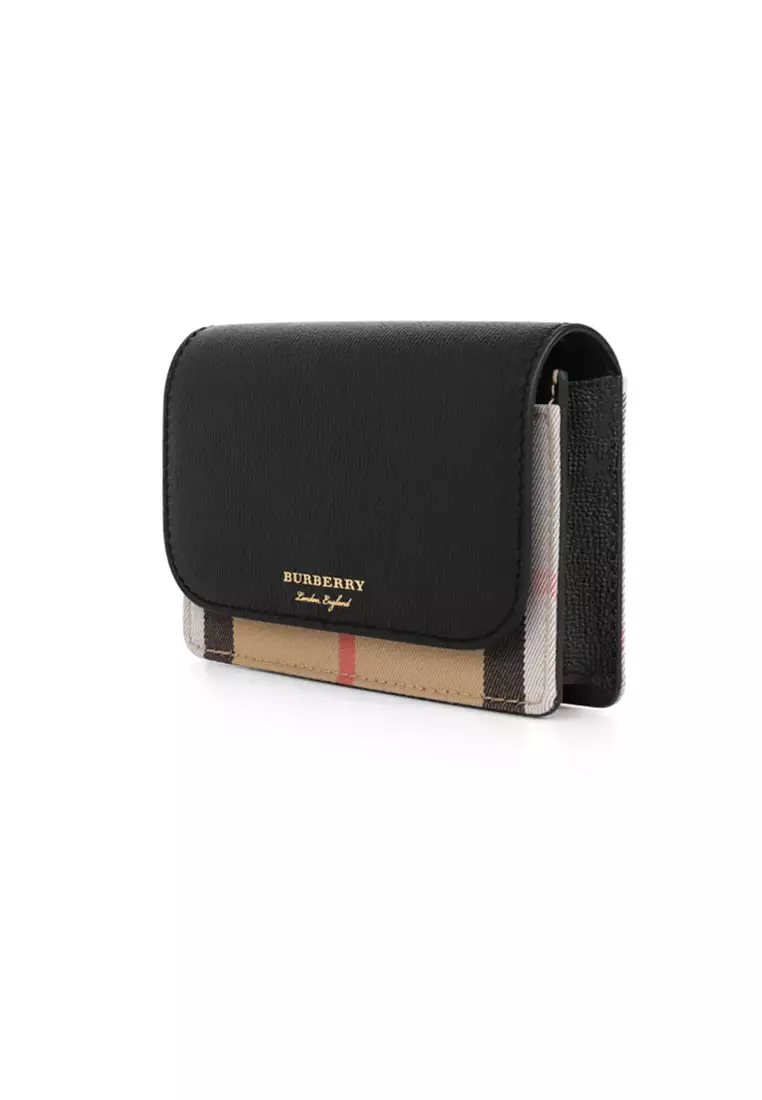 Buy Burberry Burberry Hampshire House Check Crossbody Bag Black