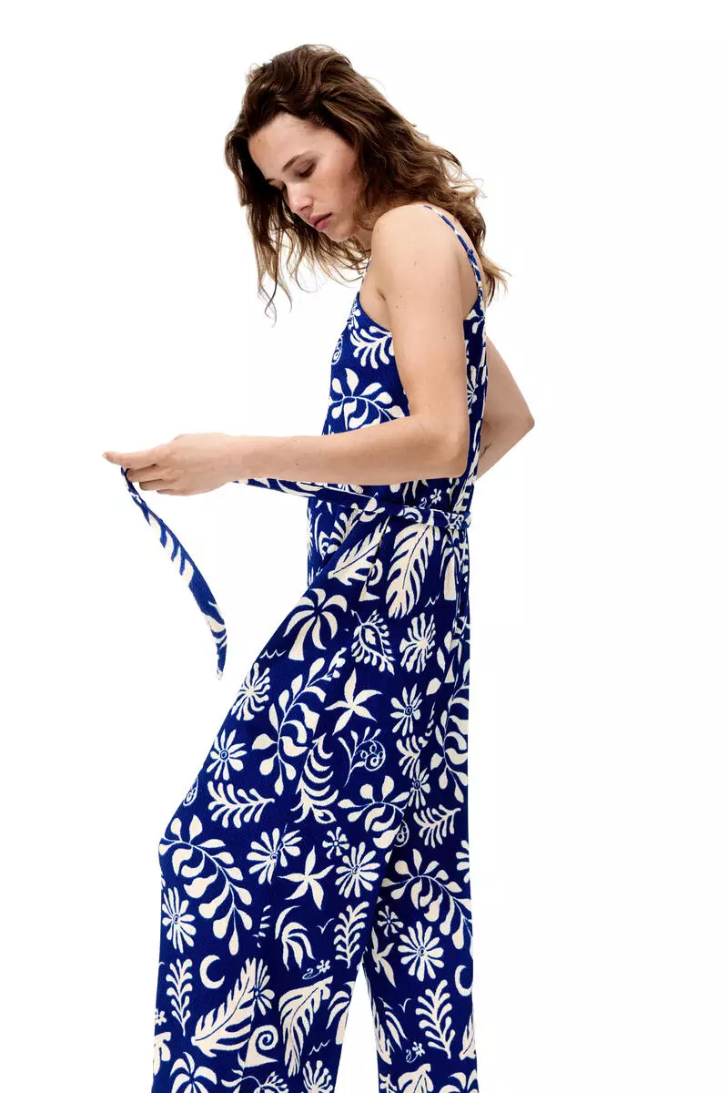 Tie-belt jumpsuit