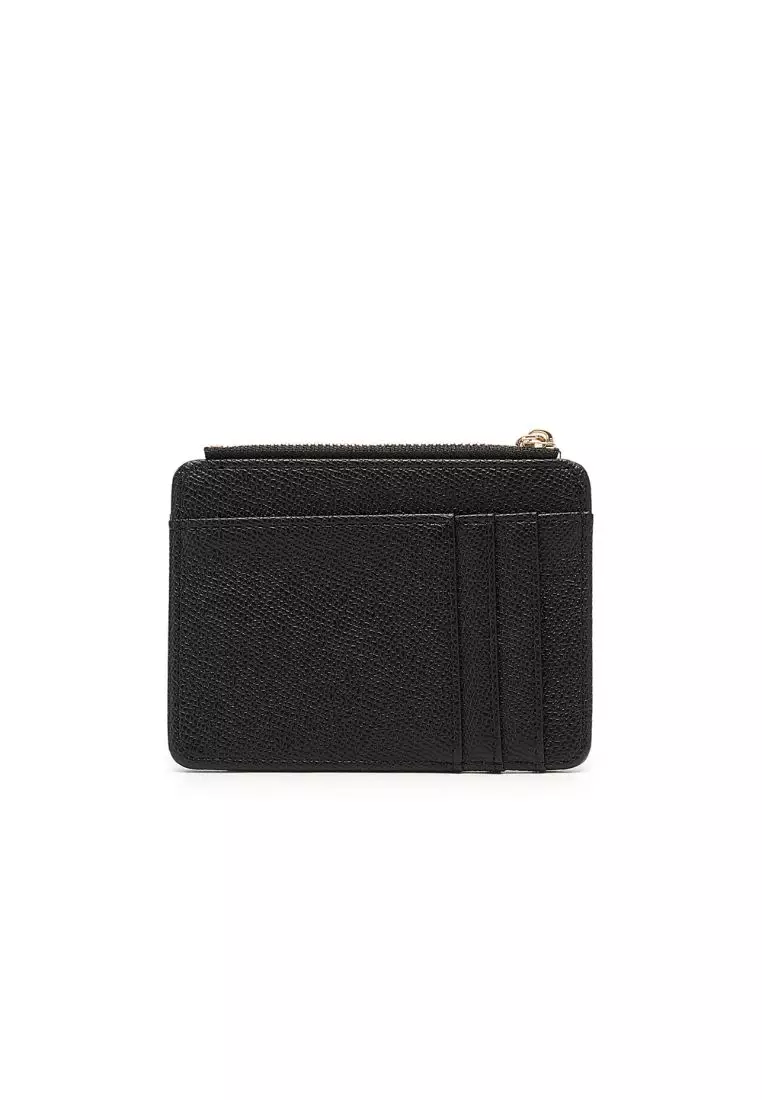 Women's Card Holder With Coin Compartment - Black