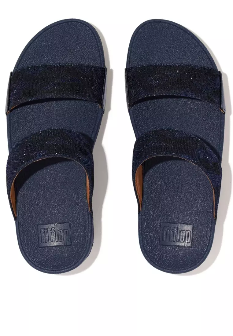 FitFlop LULU Women's Glitz Slides - Midnight Navy (ET6-399)