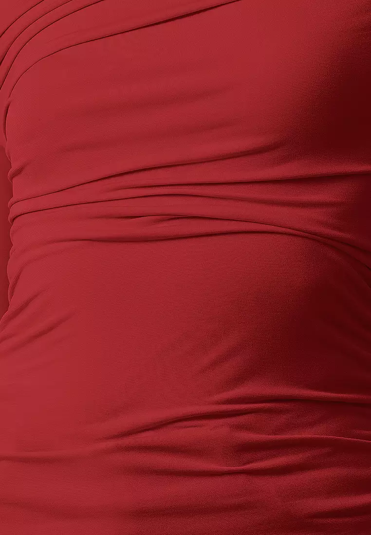 Drape Detailed Long Sleeve Blouse