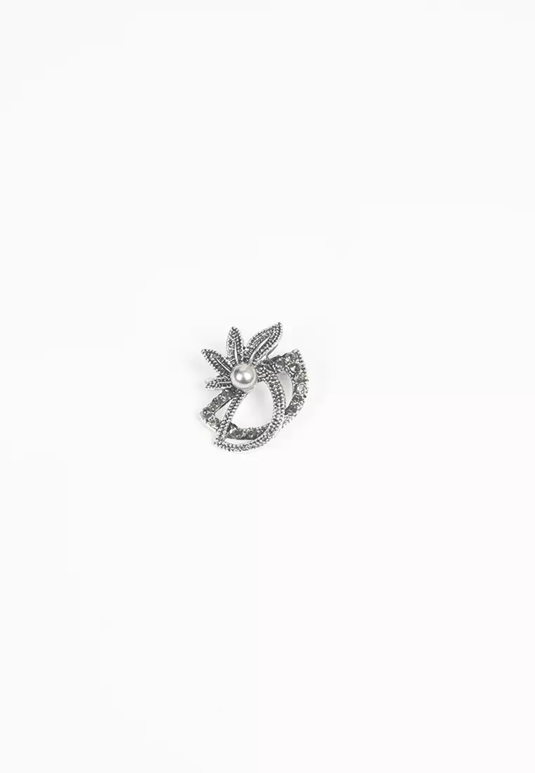 Houseofcuff lapel pin brooch bros untuk jas TUSUK SILVER A43