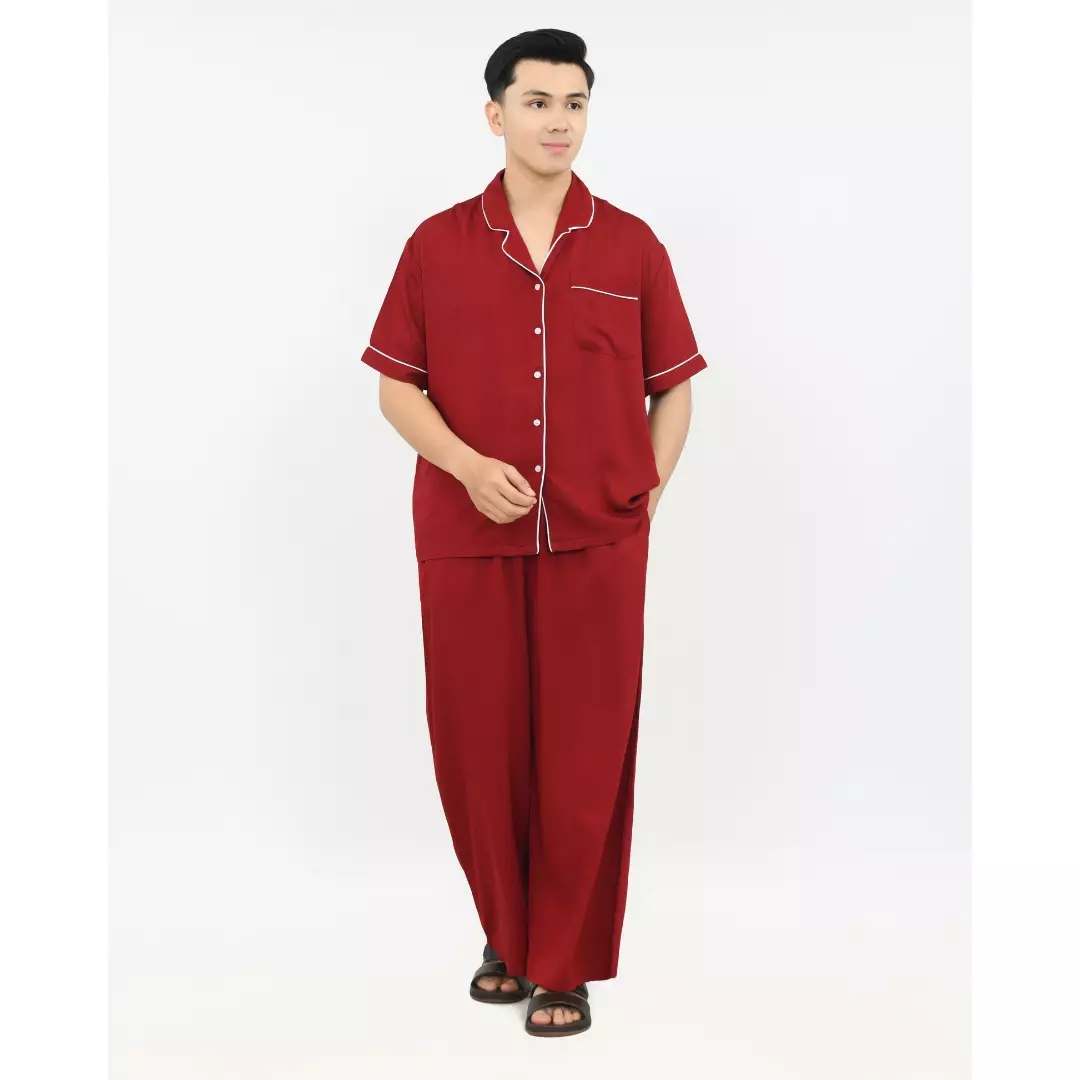 Baju Tidur Pria Lengan Pendek RHIU COTTON PYJAMA SETS
