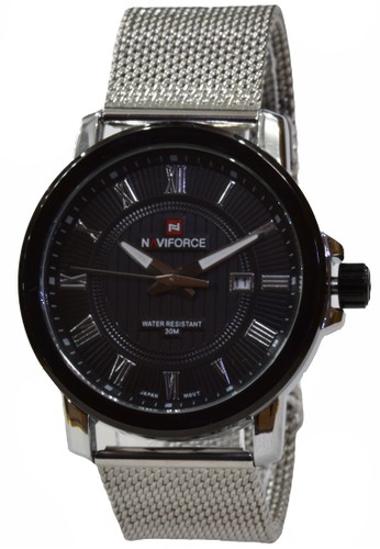 Naviforce - Jam Tangan Pria - Silver Stainless Steel - NF9052-A