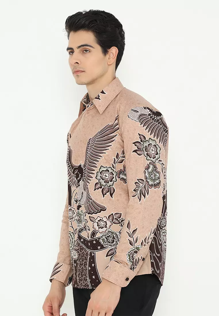 Kemeja Batik Pria Slimfit Jayanasa - Peach