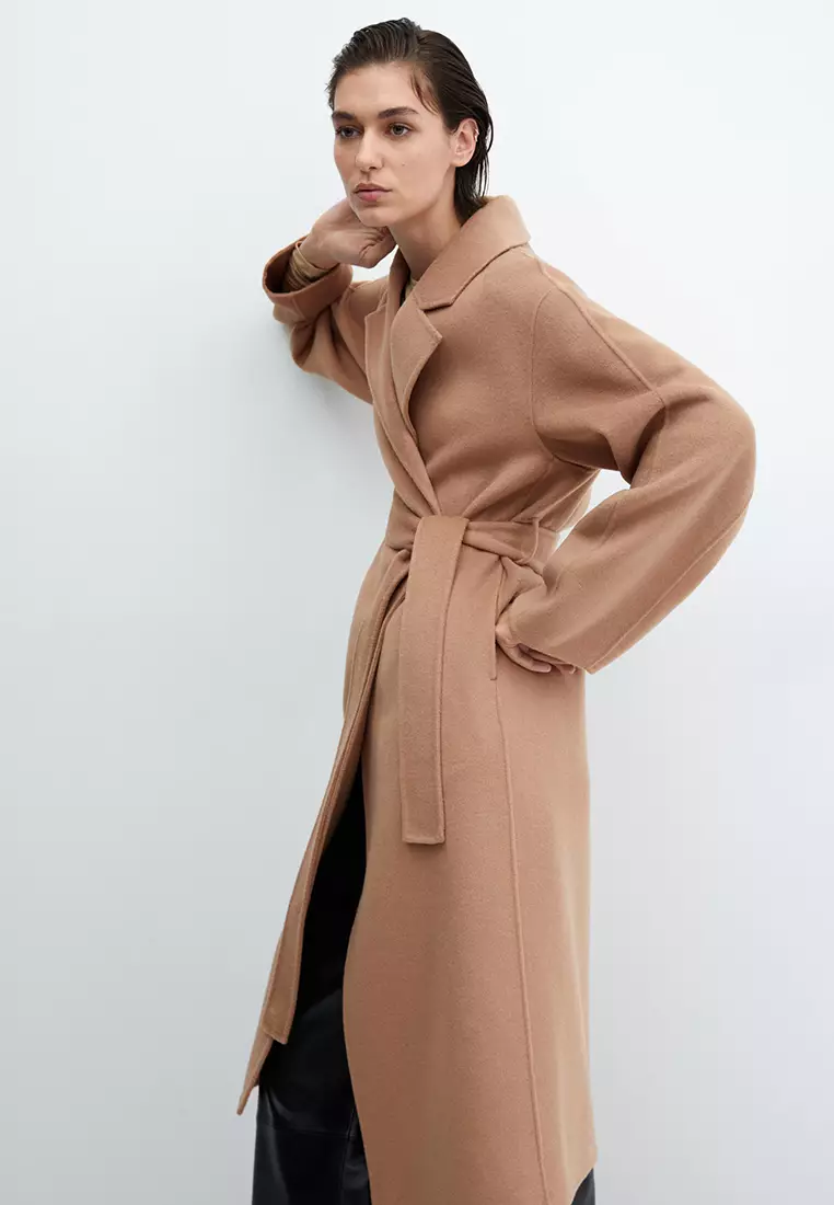 Buy Mango Belt Handmade Coat 2024 Online ZALORA