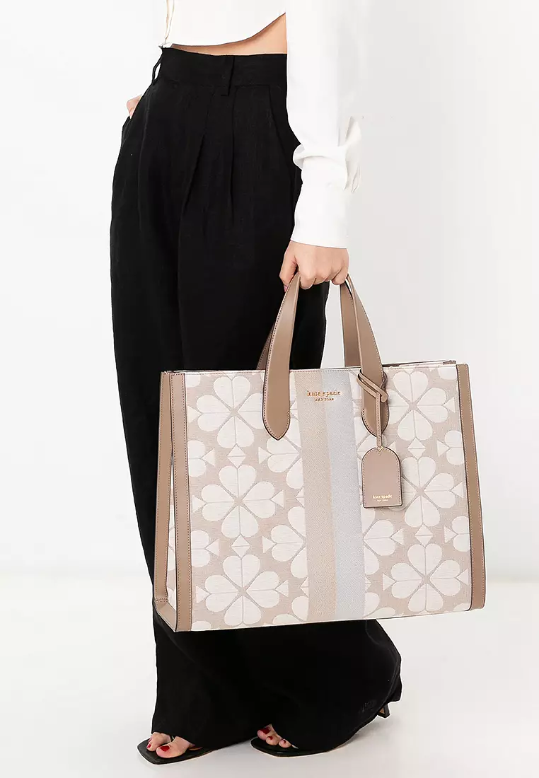 Spade Flower Jacquard Manhattan Large Tote Bag (cv)