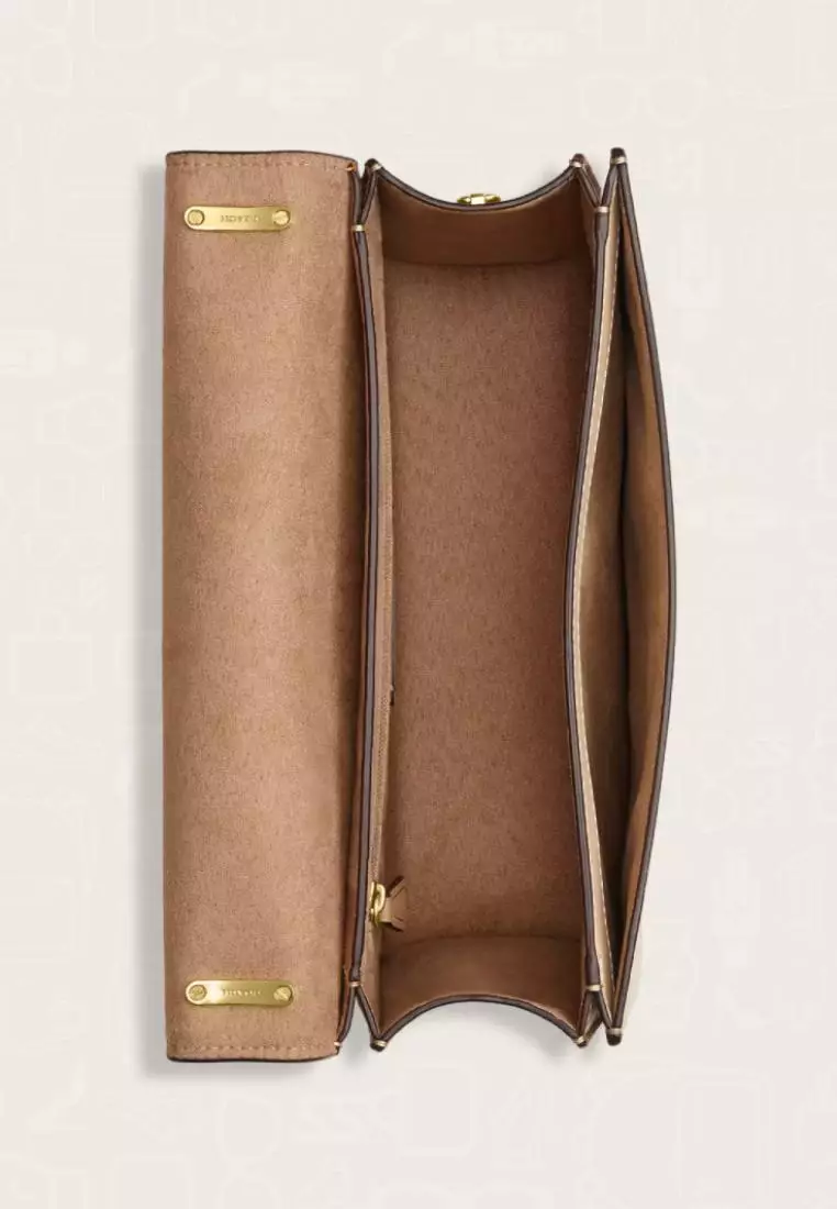 Coach Large Morgan Square Crossbody Bag In Blocked Signature Canvas Light Khaki Khaki Multi