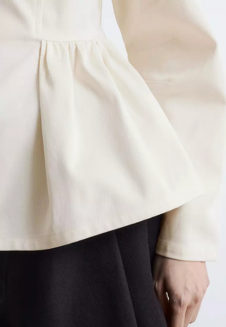 Cotton Peplum Top