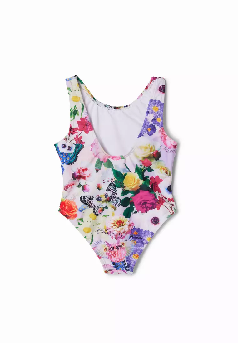 Desigual Girl Fantasy strap swimsuit.