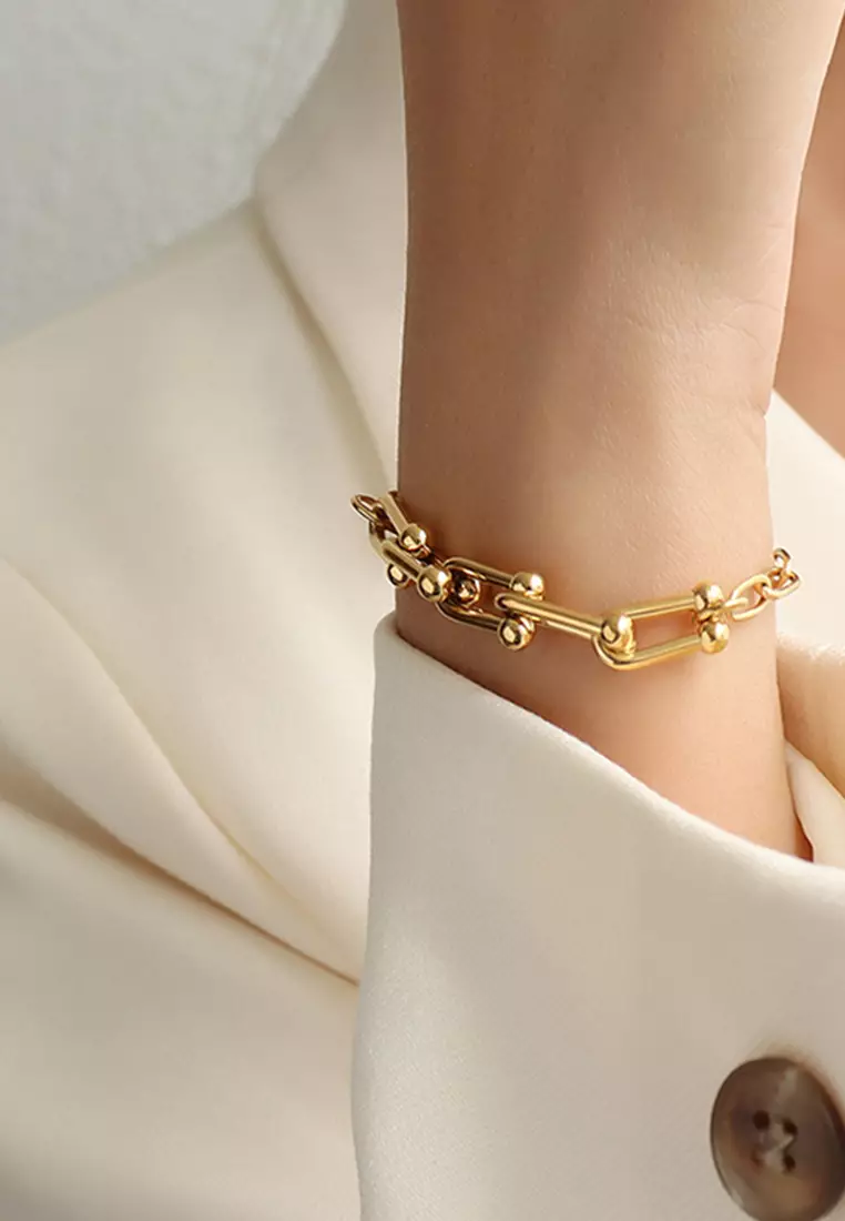 Lovelock U Link Chain Bracelet in Gold - 6mm
