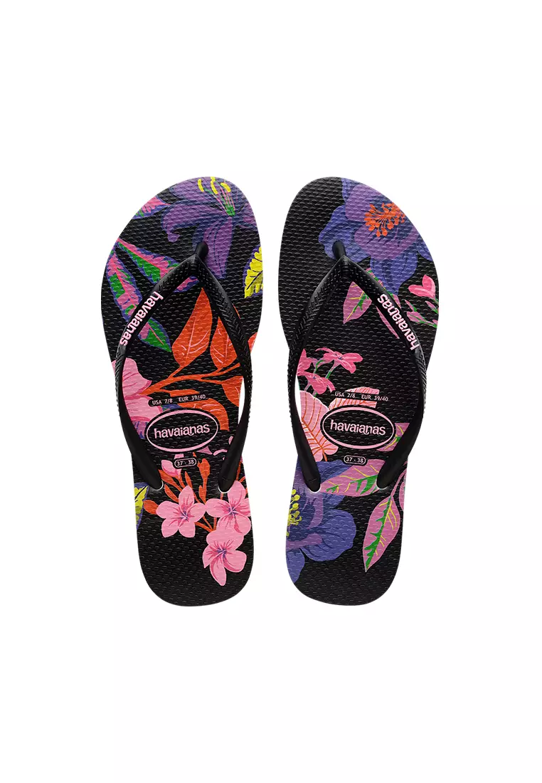 Discount on Havaianas  shoes - SKU: Slim Floral Colors Flip Flops