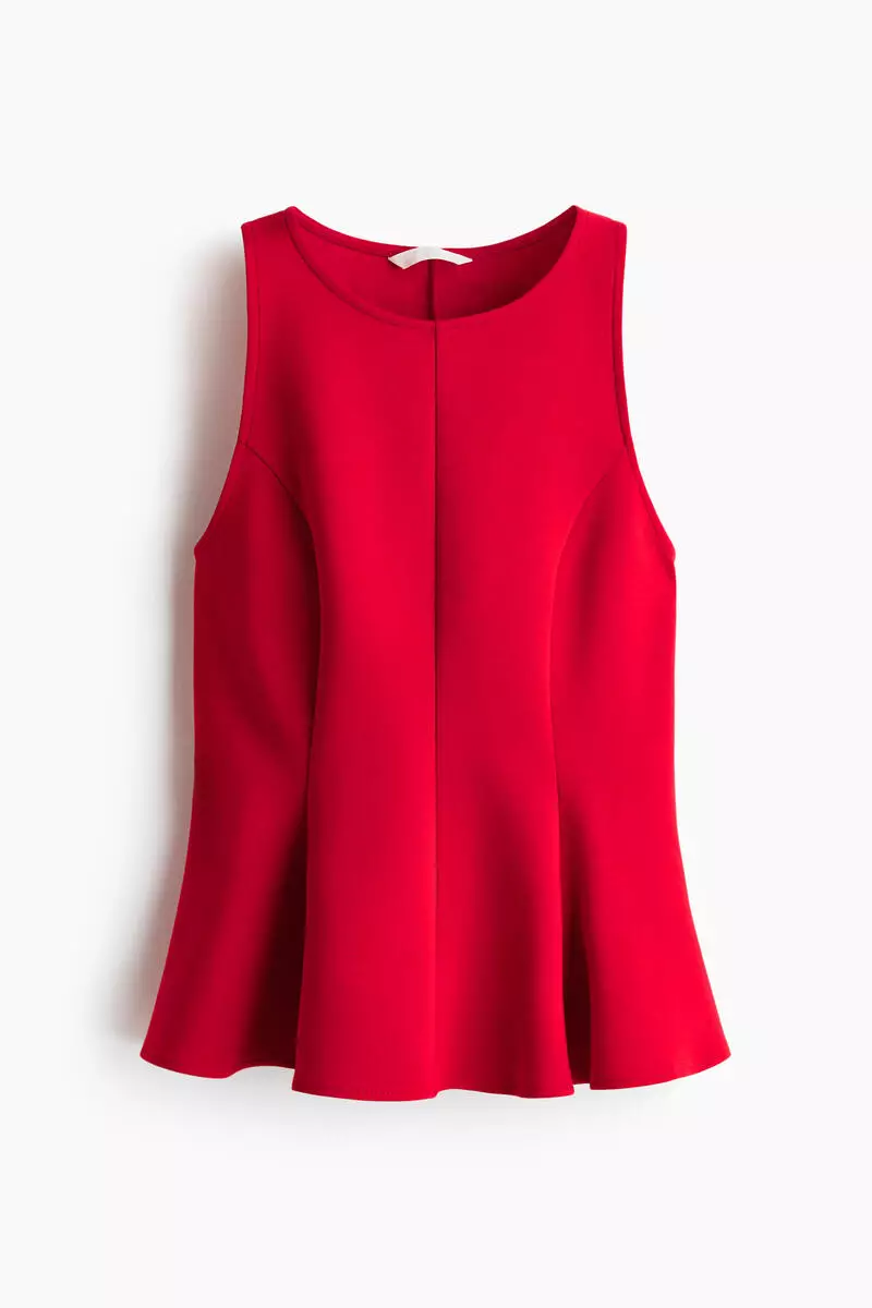 Sleeveless peplum top