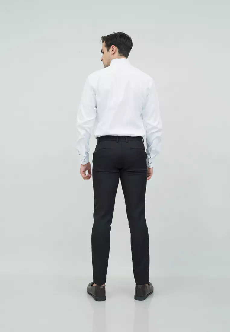 kemeja putih kerja slim fit formal french cuff pakai cufflinks wedding