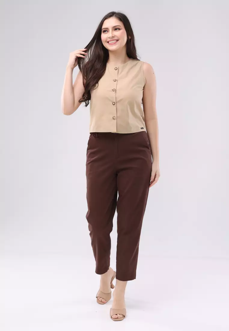 Cotton Poplin Woven Sleeveless Blouse