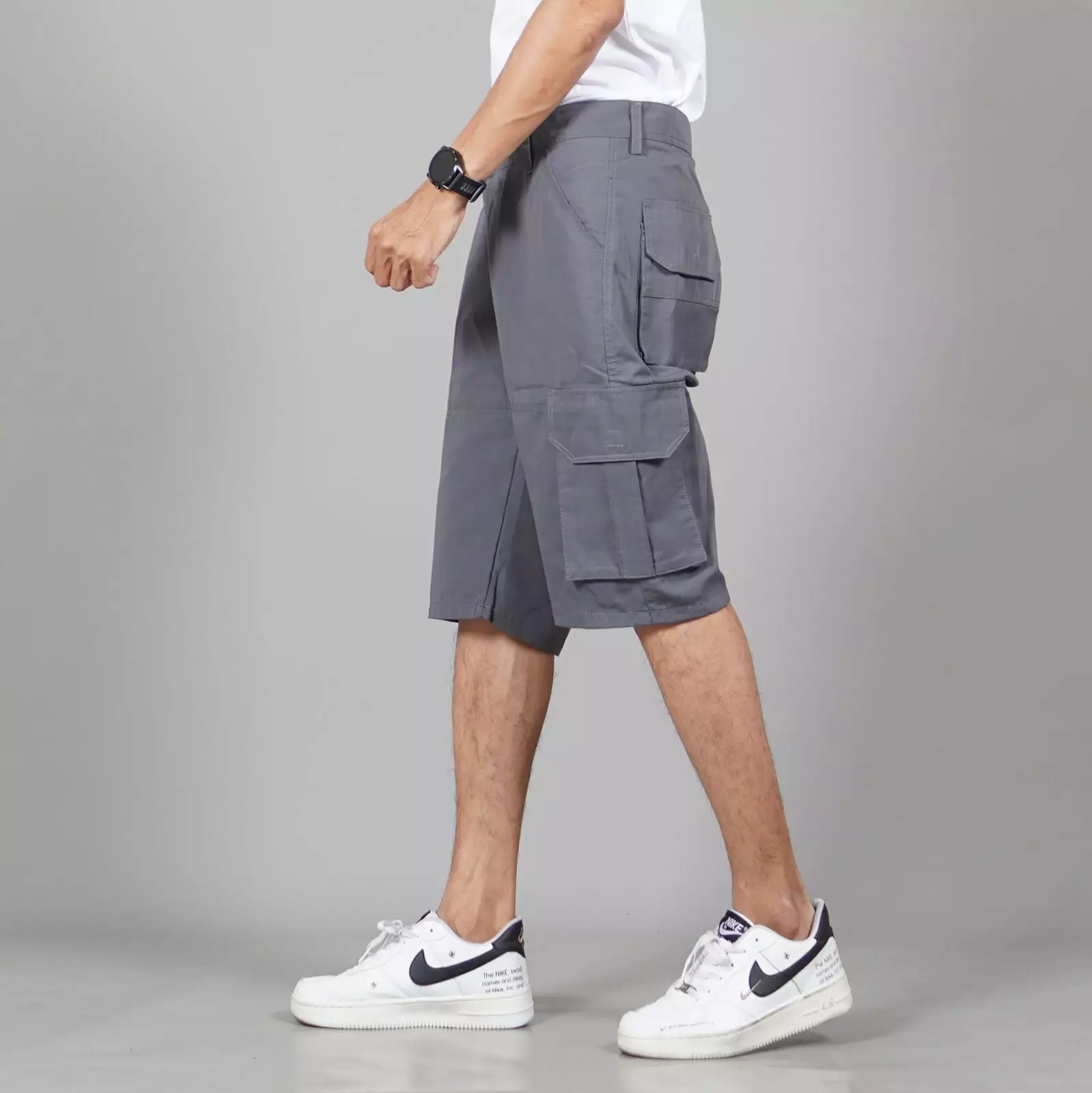  CHARLES Celana Cargo Pendek Pria Cargo Pants Pendek Pria - ABU