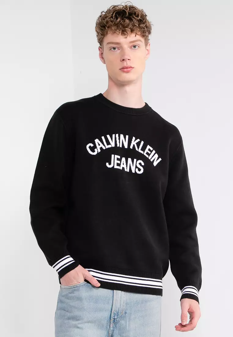Buy Calvin Klein Varsity Crew Neck Sweater - Calvin Klein Jeans