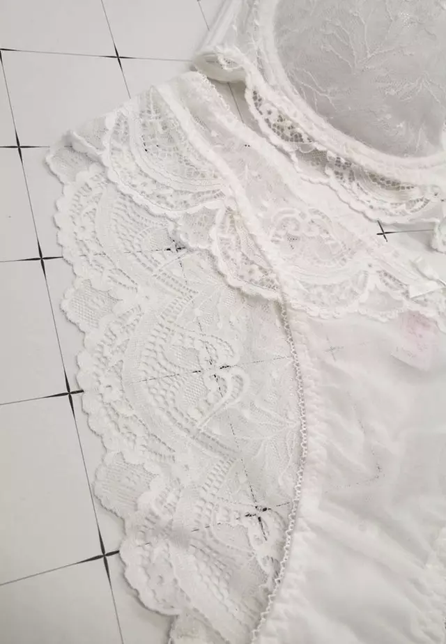 Lace Ultra-Thin See-Through Underwire Bra with Panty Set CA123109W