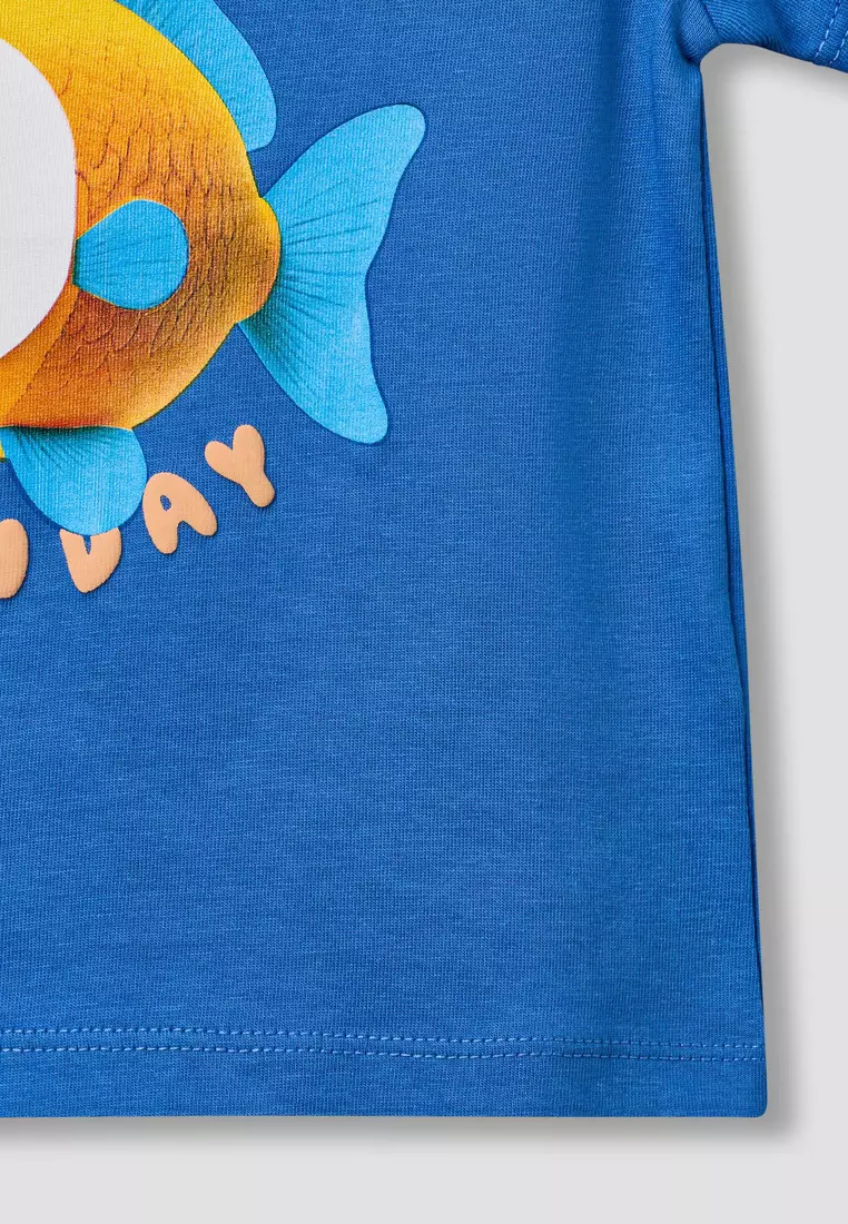 Babyshop Juniors Crew Neck Short Sleeves T-Shirt With Fish Print