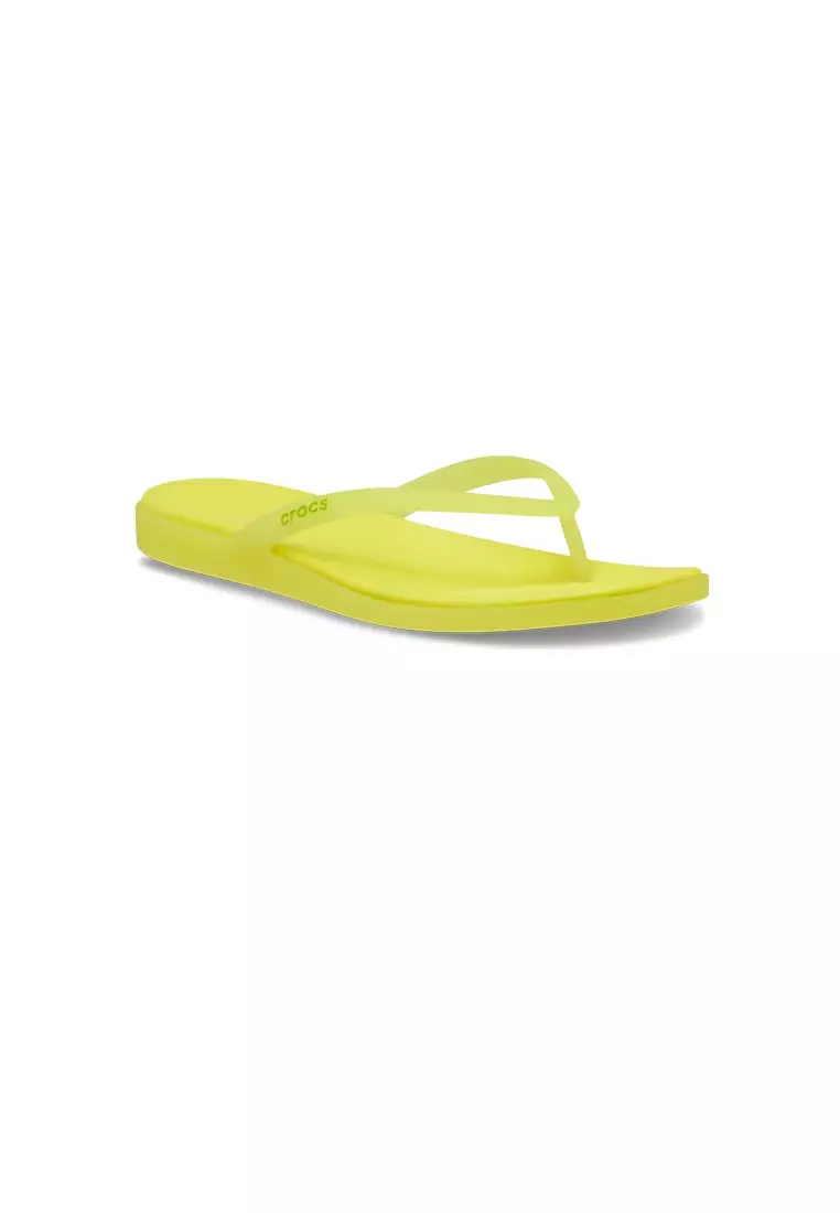 Discount on Crocs  shoes - SKU: Women's Miami Frosted Flip in Lemon