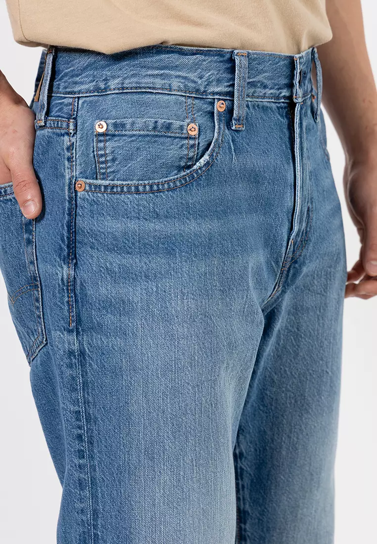 中度洗水運動直筒牛仔褲