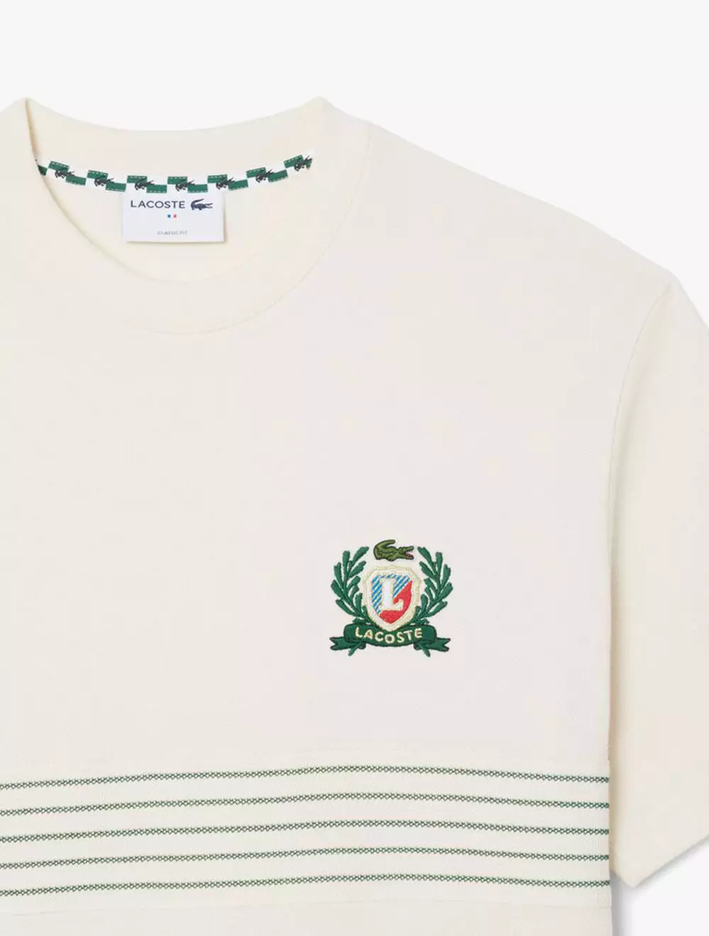 Embroidered Badge Piqué T-shirt - White