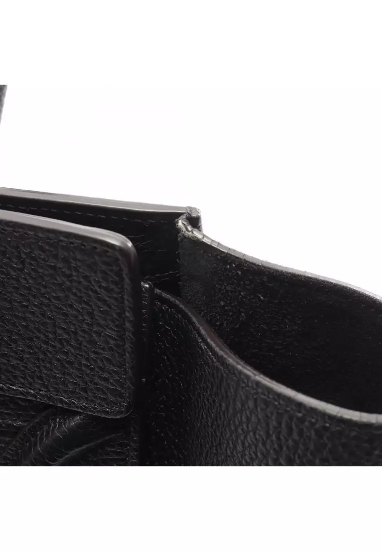 Pre-Loved Celine luggage micro shopper Handbag tote bag leather black