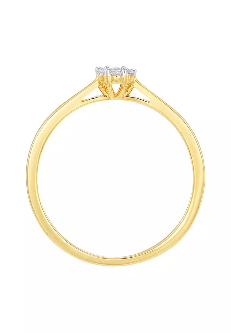 HABIB ADORE | Diamond Ring (A La Solitaire) in 375/9K Yellow Gold Ring 256971023(R)-YG-0.10