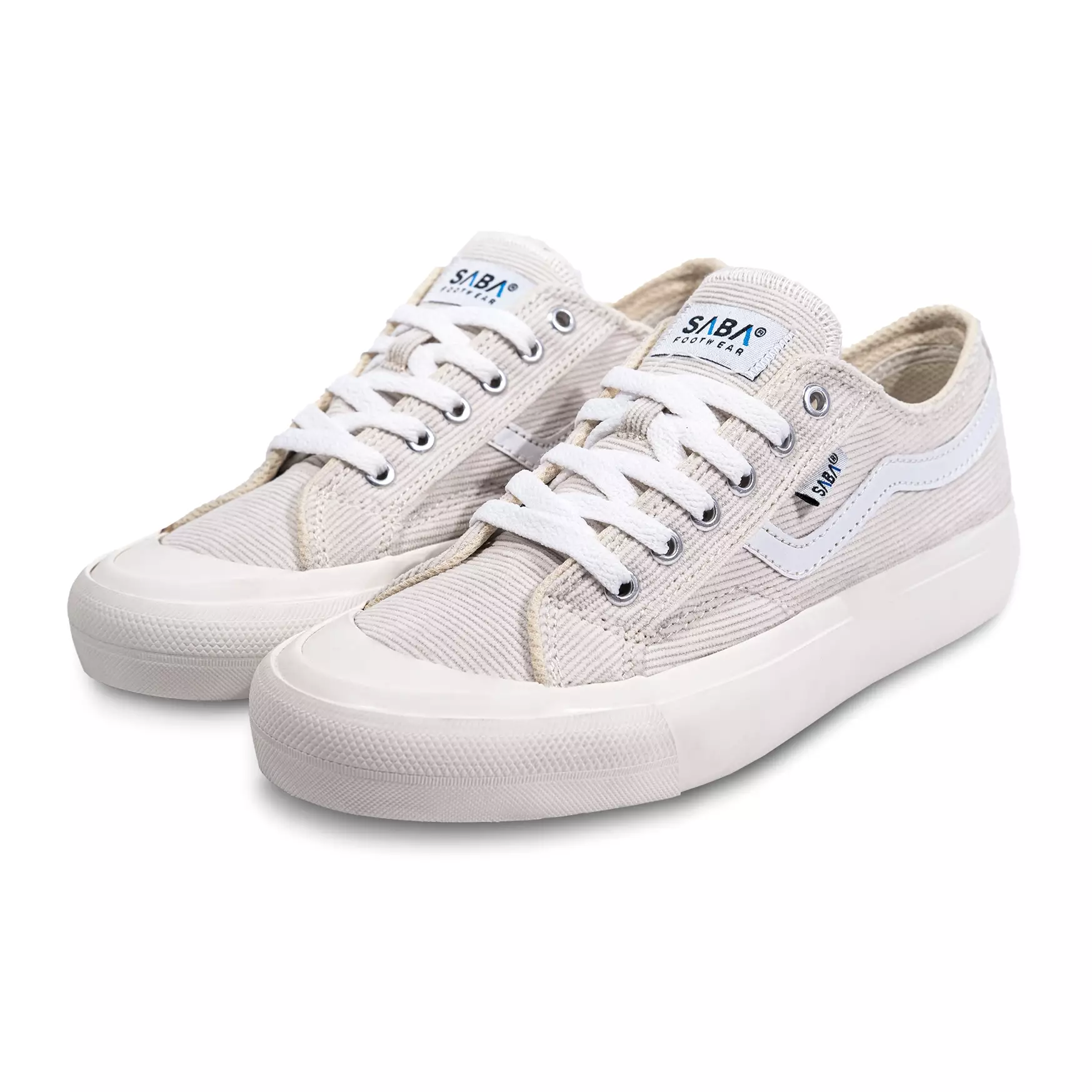 SABA Veloz Corduroy Off White - Sepatu Sneakers Casual Pria Wanita Original 100% VLZC-L-06