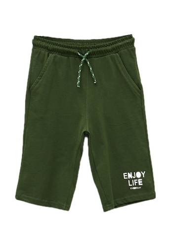 LC WAIKIKI green Cotton Roller Shorts D4090KA51F4E86GS_1