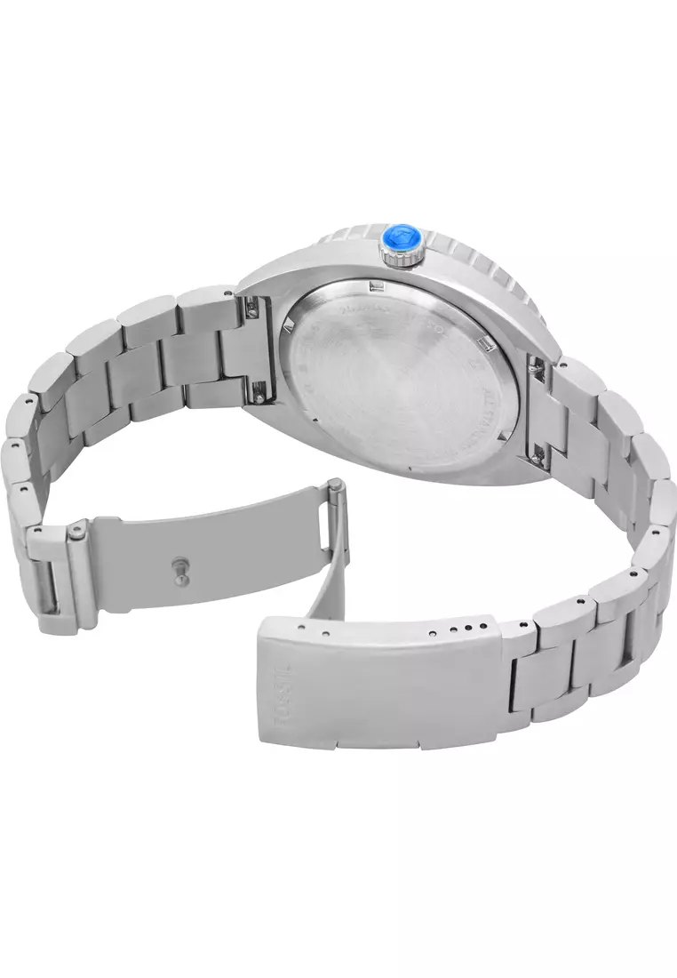 Fossil Men's Breaker Analog Watch ( FS6064 ) - Quartz, Silver Case, Round Dial, 22 MM Silver Stainless Steel Band