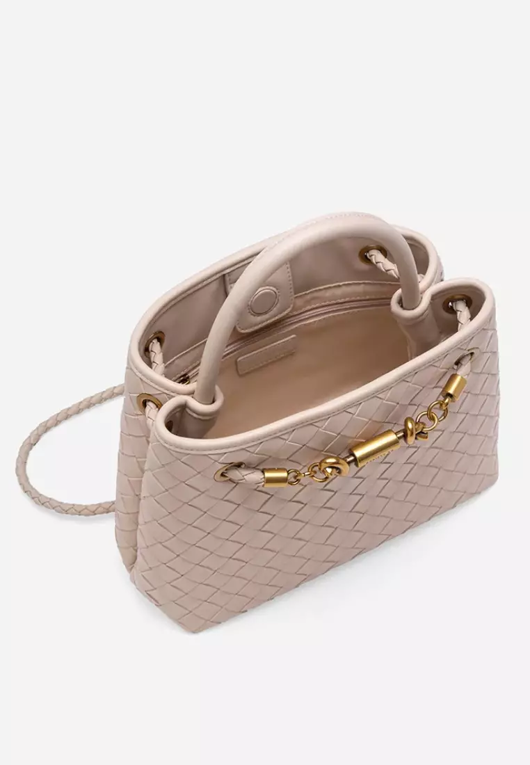 Verona Woven Hand Bag Beige
