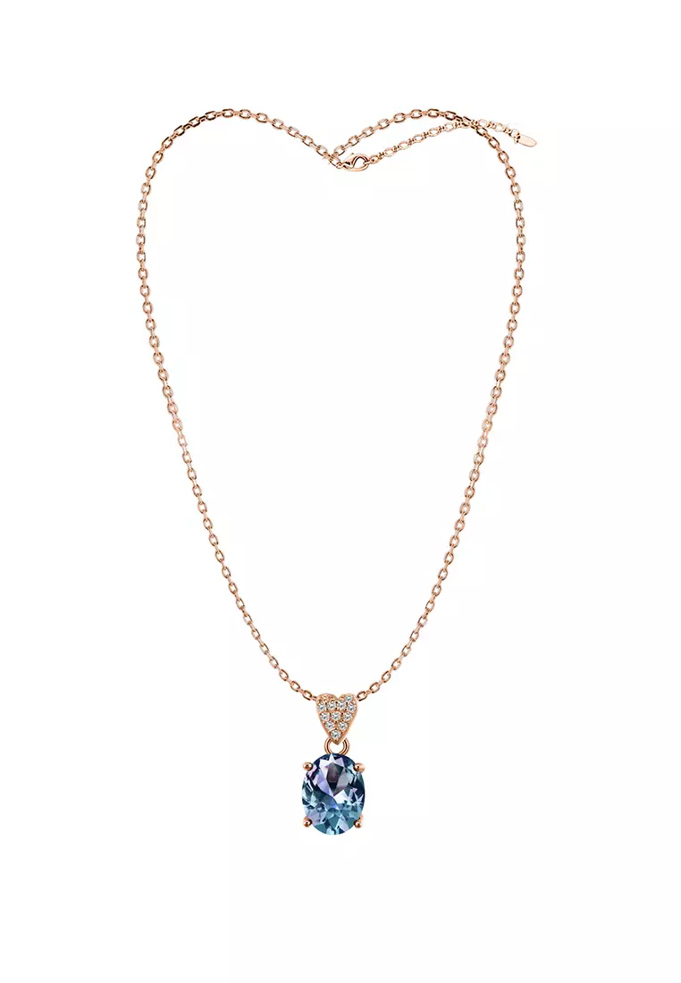 [ Alexandrite Collection ] Lyubov Pendant RG - Kalung Alexandrite s925 by Her Jewellery