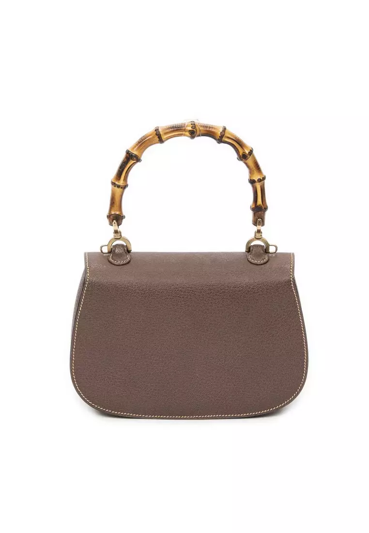 Pre-Loved Small Bamboo Top Handle Flap