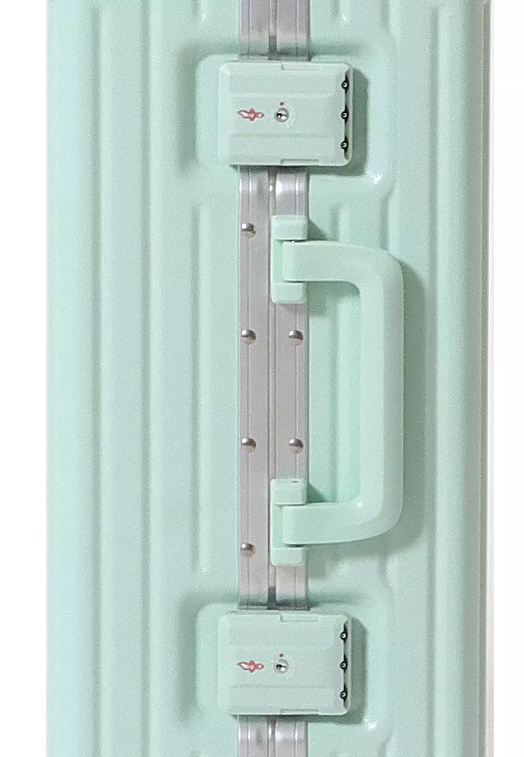 Hamlin Barayev Koper Alumunium Frame Size 20 Inch Travel Bag Unisex Large Compartment  TSA Lock Material Polycarbonate ORIGINAL - Green