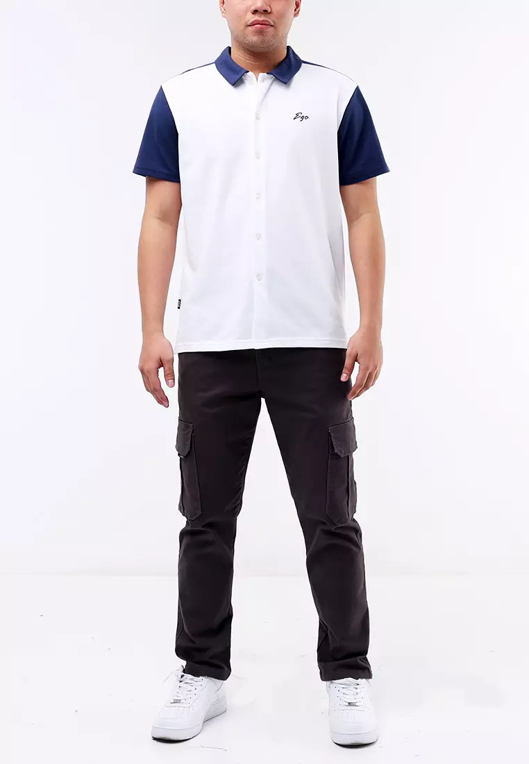 Collared Waffle Short Sleeve Polo