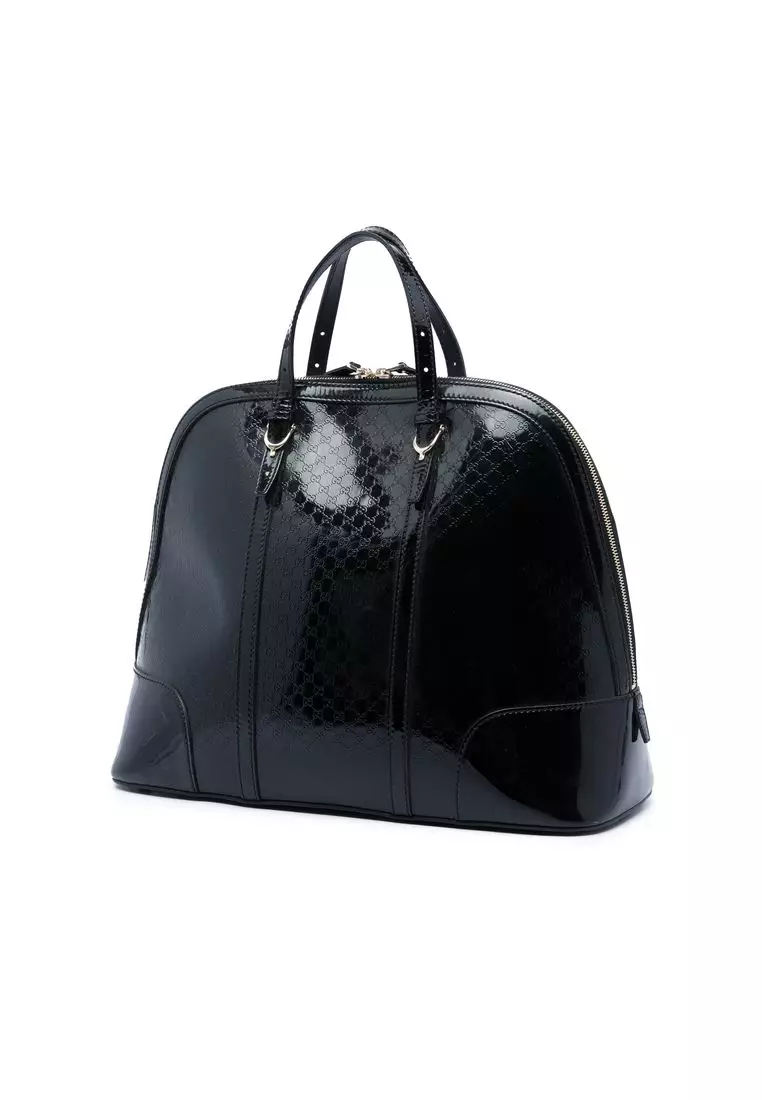 Pre-Loved Gucci Large Microguccissima Patent Nice Dome Top Handle Bag