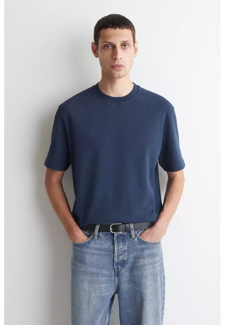 RIBBED JERSEY T-SHIRT