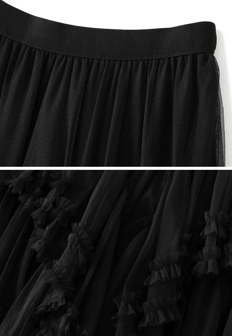 Multi-tiered Tulle Tiered Skirt AF1298