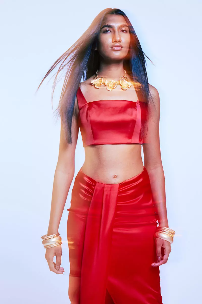 Square-neck crop top