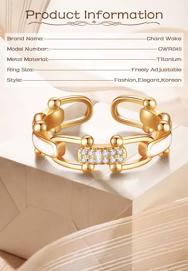 Cincin Wanita Titanium Korea Elegan Style Perhiasan Wanita Original Free Size Cincin Cewek