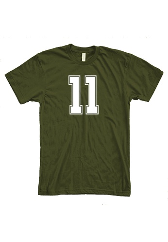 MRL Prints green Number Shirt 11 T-Shirt Customized Jersey E79E3AA97C072EGS_1