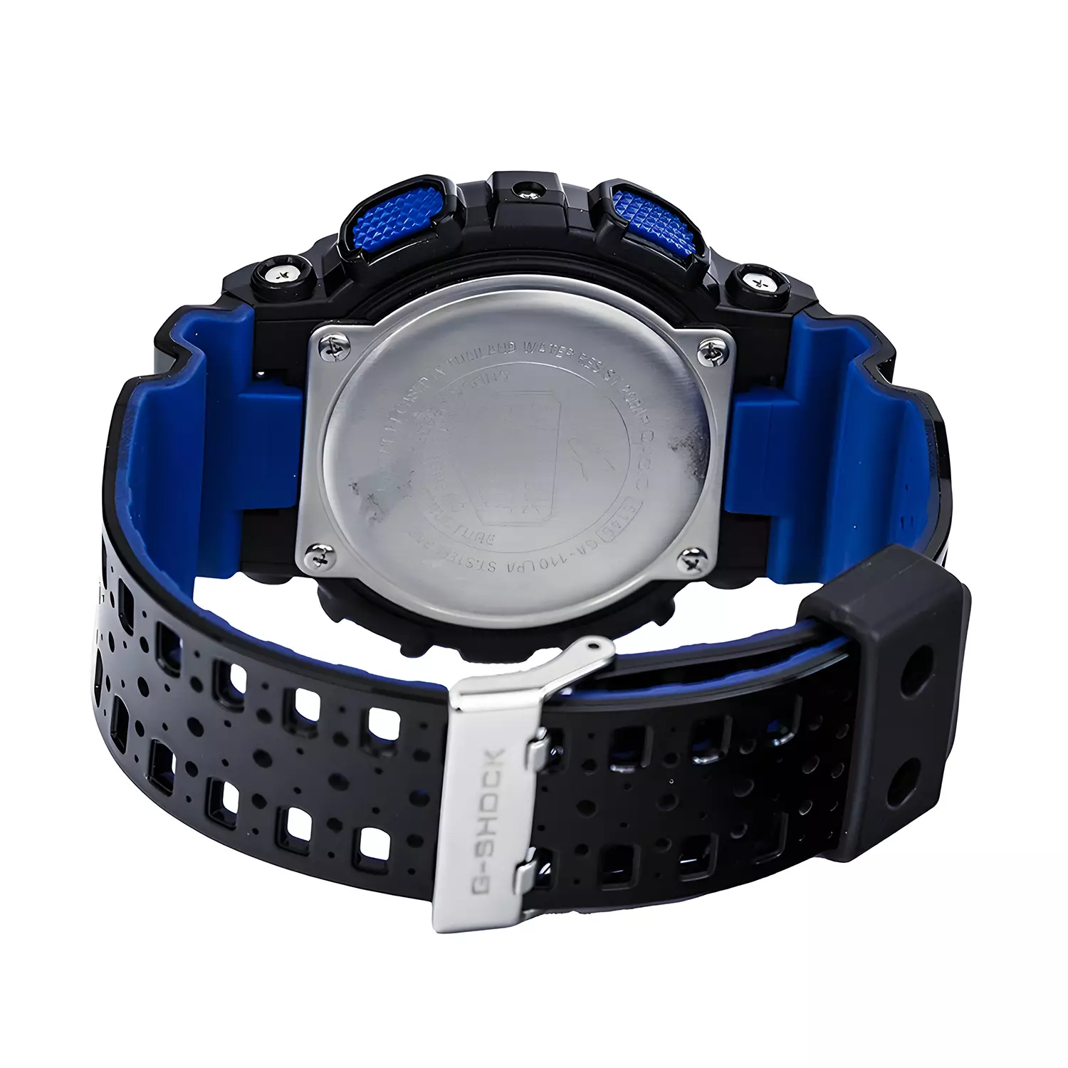 Casio G-Shock Jam Tangan Analog Digital Pria - Black Blue Resin Case & Band - GA-110LPA-1A