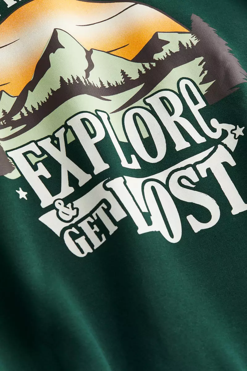 Oversized motif-detail sweatshirt