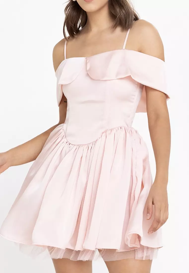 Clara Belle Off-The-Shoulder Corset Mini Dress