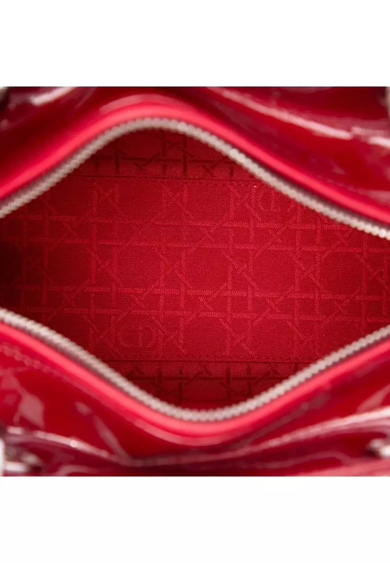 Pre-Loved Dior Medium Patent Cannage Lady Dior