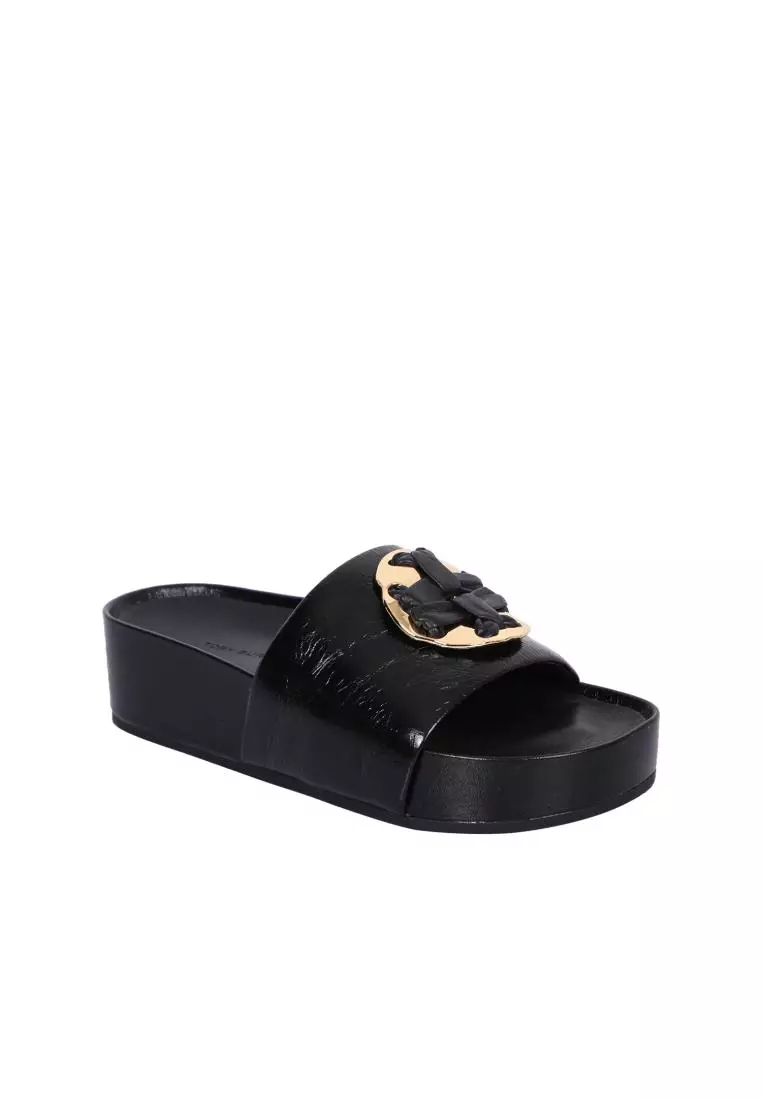 Tory burch black and white 2025 sandals