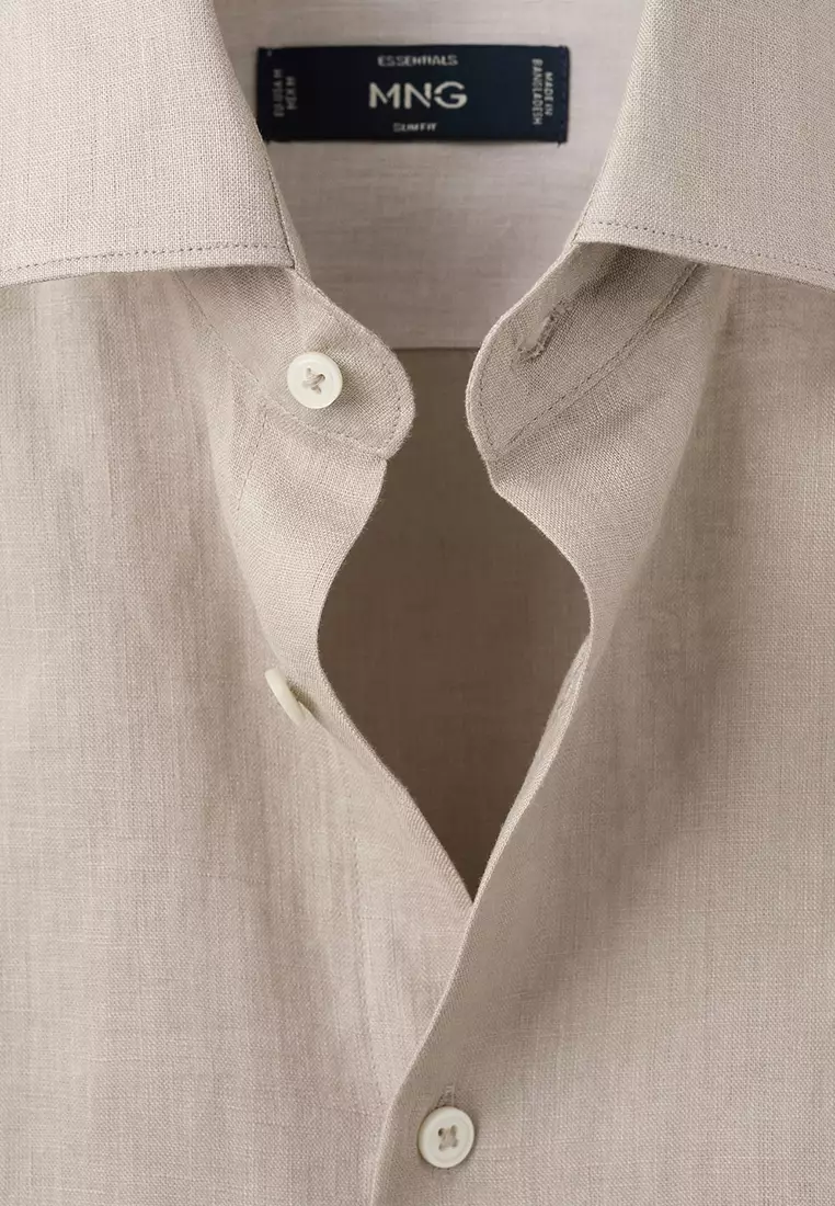 100% Linen Slim-Fit Shirt