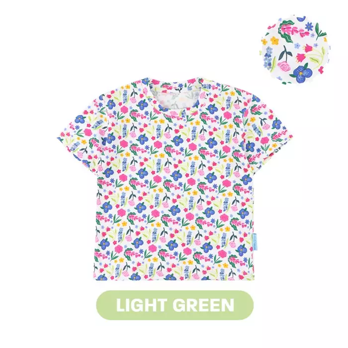 Mooi X Dinda Puspitasari Atasan Anak Perempuan T-shirt Tee - Light Green